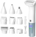 6-in-1 Hair Removal Device Female Hair Removal Device Painless Body Hair Trimmer Suitable for All-Round Hair Removal on The face armpits arms Legs etc. with Display Screen Rechargeable