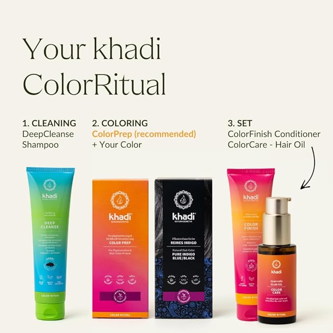 khadi BLUE BLACK Natural Hair Color - Let your hair shine in a mysteriously deep blue-black hue - 100% herbal &amp natural - 3.5 oz