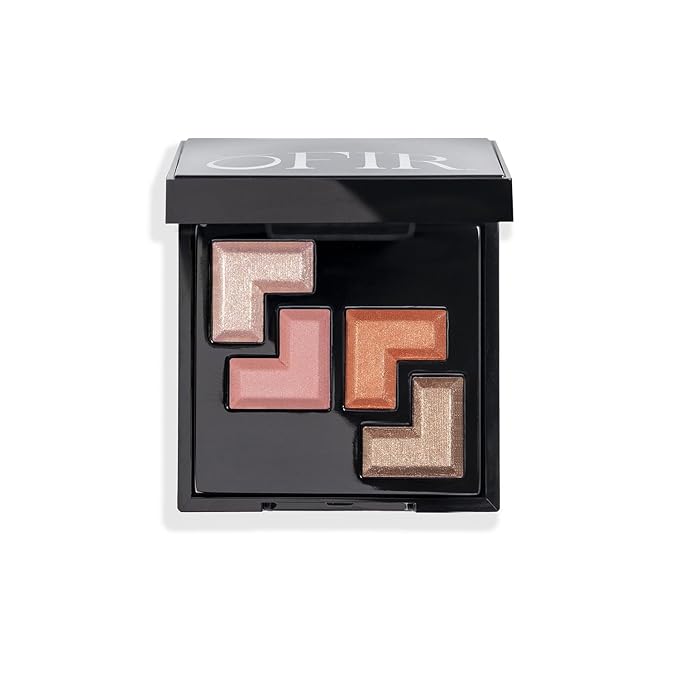 OFIR Quadratic Eyeshadow Palette | Intensely Pigmented and Non-Creasing | Matte &amp Shimmer Shades | Eye Shadow Palette Makeup with Mirror Compact for Travel 4.4g | Orange Caves ? Warm Rustic Tone