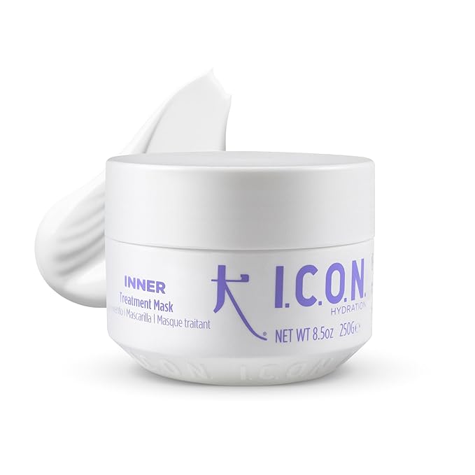 I.C.O.N. Inner Moisturizing Treatment Mask Rinse-out Cream for Dry Brittle &amp Chemically Treated Hair 8.5 oz