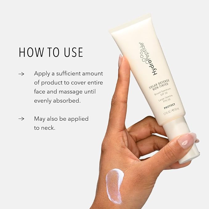 HydroPeptide Solar Defense Face Sunscreen SPF 50 Broad Spectrum Non-Tinted Moisturizer &amp Antioxidant Rich 1.7 Ounce