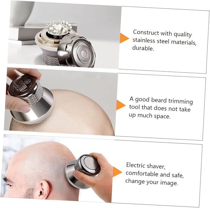 1 Set Cordless Trimmer for Men Mens Beard Clipper Hair Removal Machine Haircut Set Grey to Rotate Cosmetic Stainless Steel