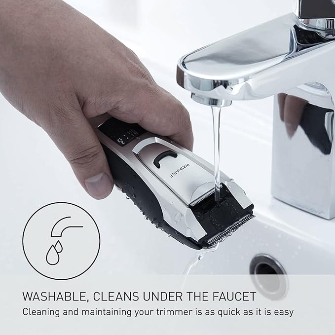 Panasonic Multi-Groomer Electric Beard Trimmer for Men Men?™s Trimmer for Beard Hair and Body 39 Trim Length Settings with 3 Attachments Corded/Cordless Operation ? ER-GB80-S (Silver)