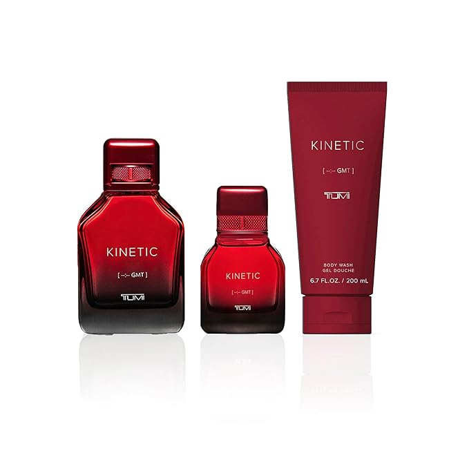 TUMI KINETIC [--:-- GMT] - Spicy Cologne for Men with Smoky &amp Woody Notes - 3.4 oz &amp 1.0 oz Eau de Parfum 6.7 oz Body Wash