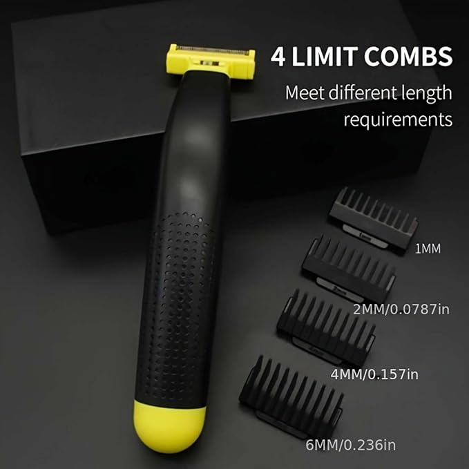 2024 New Full Body Washed Wet and Dry Shaver Full Body Men's Electric Shaver Wash Wet and Dry Double Shave Dry Wet Waterproof Mens Rotary Facial Shaver Ergonomic Body Shaver (1PC)