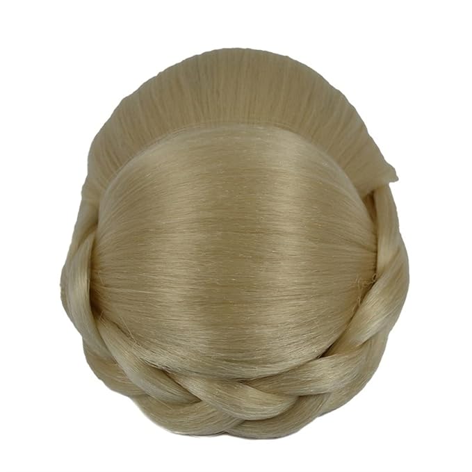 Hair Accessories 1 Pack Synthetic Ponytail Hair Extensions Braided Bun Elegant Braided Bun Claw Clip Style Hair Bun Wig for Women Hair Pieces For Women(Y101)