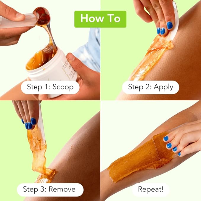 Sugar Me Smooth Body Sugar Wax Kit ? Gentle On Skin And Less Painful Hair Removal In A Simple System No Strips No Heat Water Soluble All-Natural Solution For All Skin &amp Hair Types