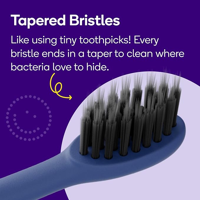 BURST Pro Sonic Electric Toothbrush Genuine Replacement Heads (Cobalt Blue/3 Pack) | Soft Bristles for Deep Clean Stain &amp Plaque Removal