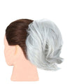 EARSHOT Hair Buns Hair Piece 1 Pack Synthetic Messy Bun Hair Extensions Wavy Curly Bun Short Ponytail Bun Extensions Women Elastic Bun Wigs Hair Accessories For Girls (Color : Gray)