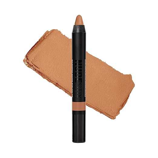 Nudestix Magnetic Matte Eye Color ? 3-in-1 Long-Wear Cream Eyeshadow Pencil Eyeliner &amp Primer | Waterproof Budge-Proof Matte Finish | Vegan &amp Cruelty-Free Eye Makeup