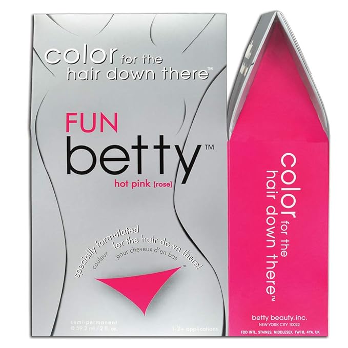 Fun Betty - Hair Color for the Hair Down There Kit Hot Pink (3-Pack)
