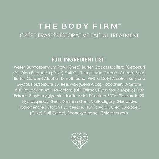 Body Firm Crepe Erase Facial Repair Treatment Anti Aging Face Moisturizer With Shea Butter Collagen Vitamin E Neck Firming Cream for Wrinkles and Fine Lines Original Citrus 1.7 FL Oz