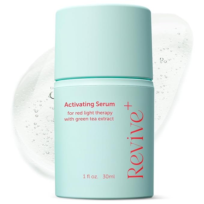 Red Light Therapy Activation Serum - Amplify Effects &amp Reduce Wrinkles with Hydrating Serum for Face - Green Tea Serum - Hydrating Face Serum Skin Care Routine - Hyaluronic Acid Serum for Face - 1