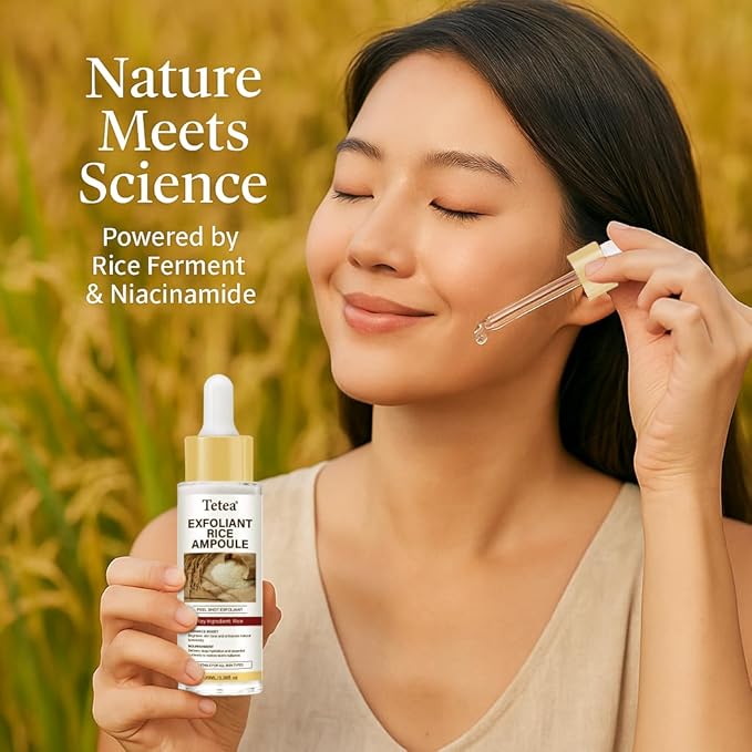 Peel Shot Glow Rice Ampoule Duo ? 2 PCS White &amp Black Rice Facial Serum | Lightweight Hydrating Formula for All Skin | 3.38 Fl Oz Each