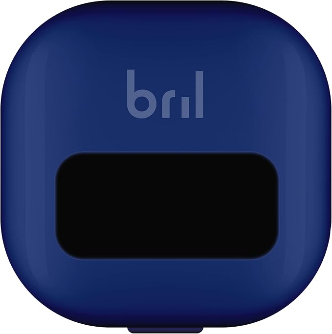 Bril UV-C Toothbrush Sanitizer and Holder Portable Cleaner Travel Cover Magnetic Holder and Rechargeable Case for Any Size Toothbrush Navy