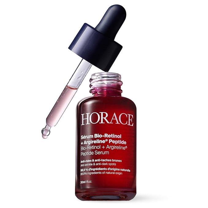 HORACE Bio-Retinol + Argireline Peptide Face Serum for Men - For Wrinkles Dark Spots and Elasticity - Vegan Skin Care for All Skin Types - Unscented 30ml