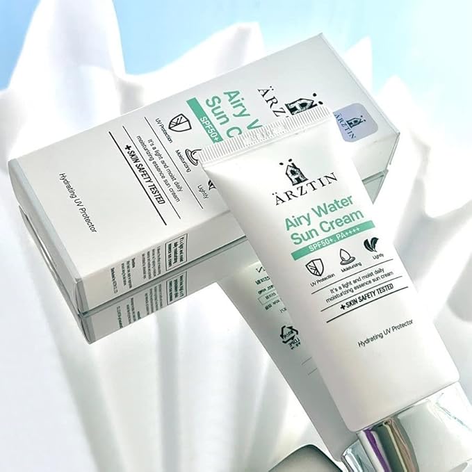 Airy Water SUN Cream SPF50+ PA++++ Lotion Type NO Whitecast Smooth Texture Light Finish Sun Lotion