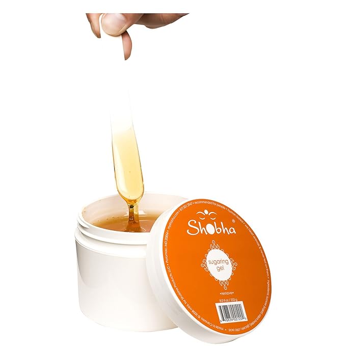 Shobha Sugaring Wax ? Professional Salon Formula Sugaring Hair Removal Gel ? Natural Hair Removal for Women ? Sugaring Paste for Face Body &amp Bikini - Gentle Waxing Alternative 8oz