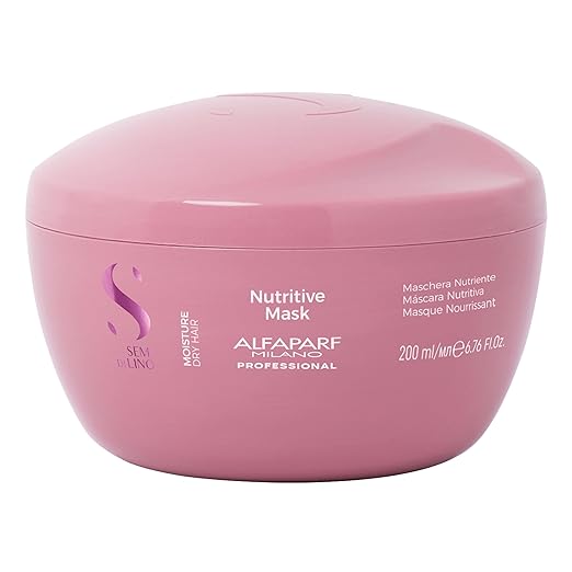 Alfaparf Milano Semi Di Lino Moisture Nutritive Mask for Dry Hair - Safe on Color Treated Hair - Sulfate Paraben and Paraffin Free - Professional Salon Quality