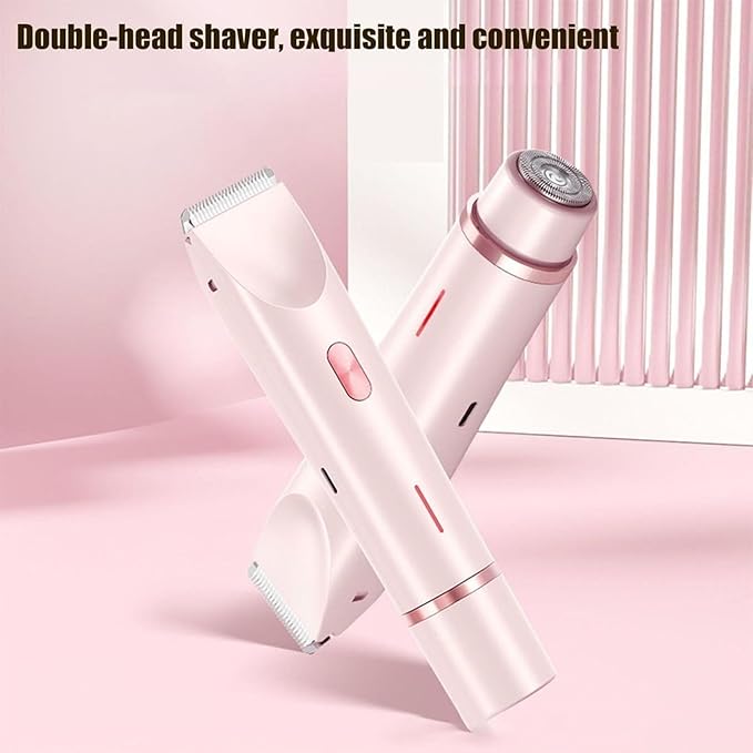 2 in 1 Bikini &amp Body Trimmer Comfort 2 in 1 Electric Lady Shaver Bikini Trimmer for Women Pubic Hair Double-Headed Waterproof Wet and Dry