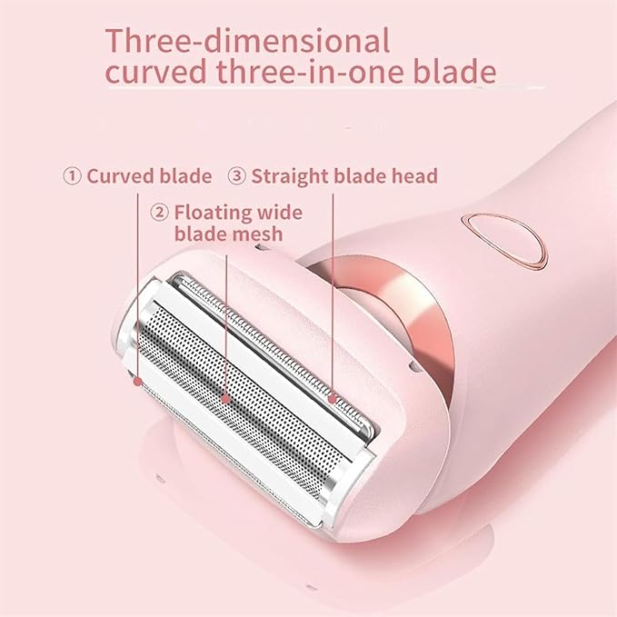 Dusk Razor for Women - Silky Glide Pro 3.0 Razor 2 in 1 Electric Shaver Razors Ipx7 Waterproof Women's Bikini Trimmers Wet or Dry(Blue)