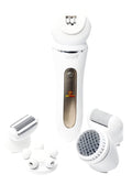Epitome 5-in-1 Hair Removal Epilator with Facial Cleanser and Shaver attachments Wet/Dry with Built-in Light