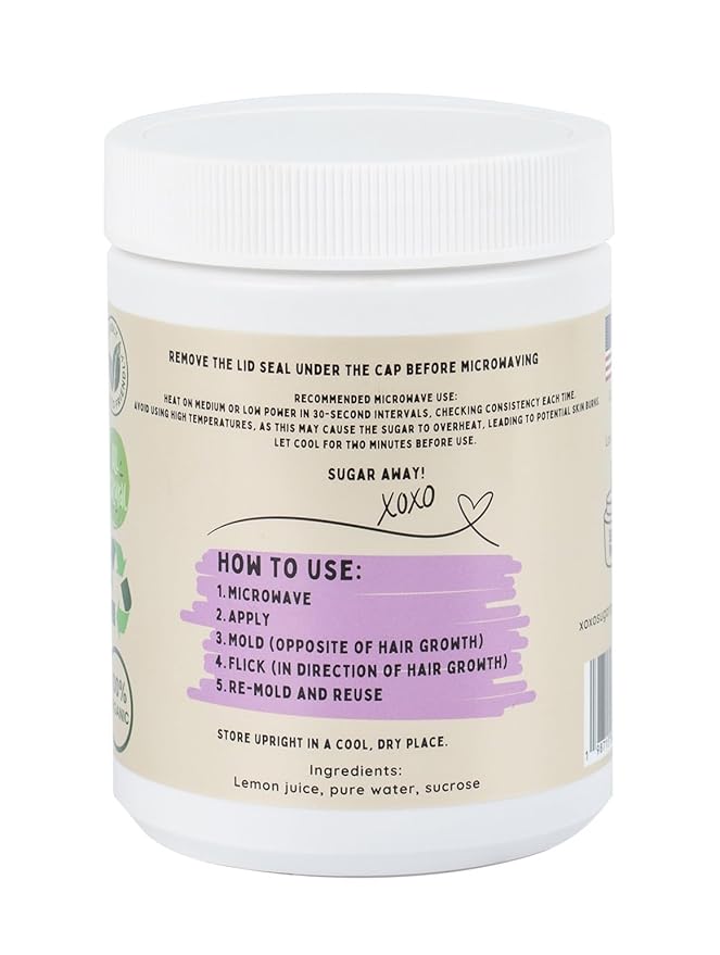 Sugaring Paste - HARD Organic Sugaring Paste for All Hair Types - Brazilian Wax Bikini Wax Under Arm Full Body Hair Removal - (43 Oz.)