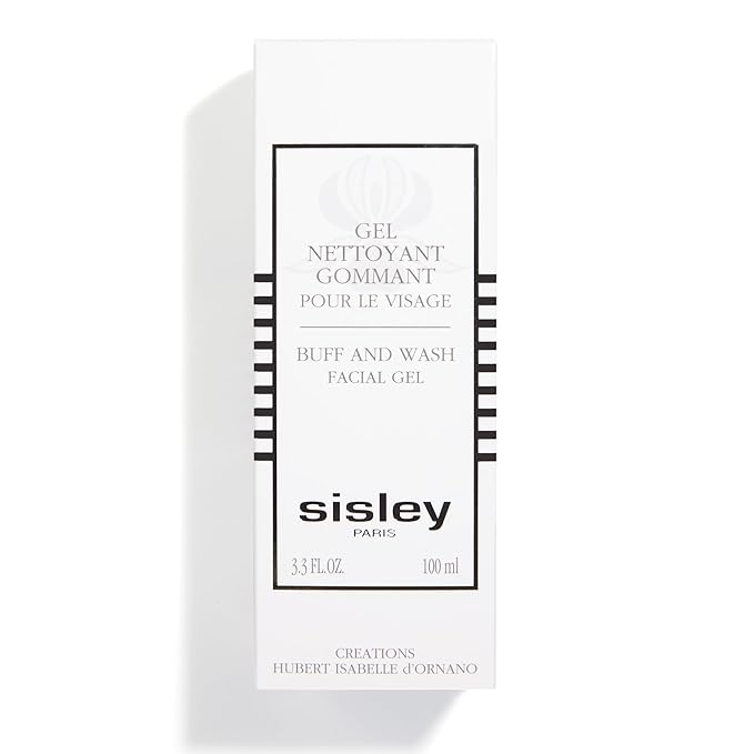 Sisley Paris Buff and Wash Facial Gel - 100 mL - Face Wash with Essential Oils &amp Exfoliating Micro Particles for Soft Luminous Skin - Use 3-4x Per Week