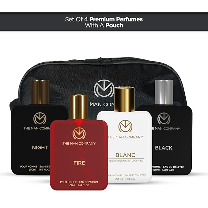 The Man Company Perfume Gift Set for Men 4 * 50ml- A Gentleman's Choice | Premium Long-Lasting EDP &amp EDT For Men | For Party Outing Office &amp Date