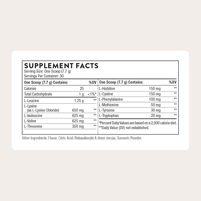 THORNE - Amino Complex - Clinically-Validated EAA and BCAA Powder for Pre or Post-Workout - Promotes Lean Muscle Mass &amp Exercise Recovery* - NSF Certified for Sport - 30 Servings - 8.1 Oz - Lemon