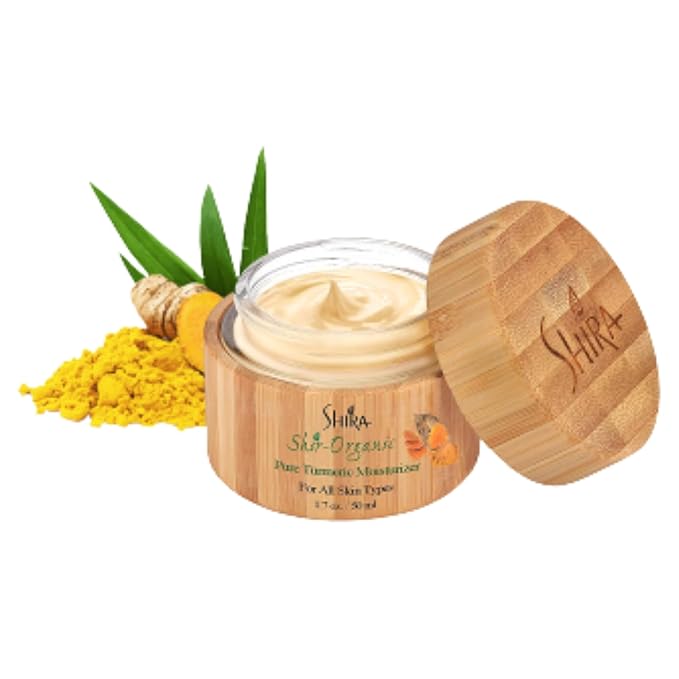 Shira Shir Turmeric Moisturizer - 15ml - Organic Anti-Aging Cream with Vitamins B6 &amp C Improves Skin Elasticity Reduces Acne Scars Hydrating Facial Moisturizer for Radiant Skin Natural Skincar