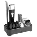 New 5 in 1 Multi-functional Beard Trimmer Men's Grooming Kit Dual Shaver Body Trimmer Precision Nose &amp Ear Trimmer Waterproof Recharqeable Cordless (Black)