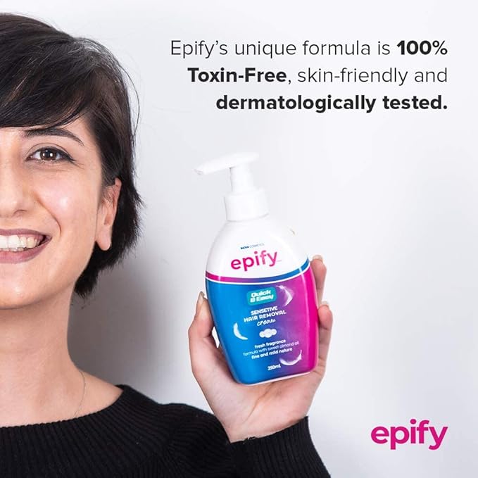 Epify Intimate Hair Removal Cream for Men and Women - Pubic Bikini &amp Sensitive Areas (Pack of 6)