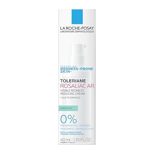 La Roche-Posay Toleriane Rosaliac AR Visible Redness Reducing Cream Color Correcting Face Cream for Sensitive Skin with Green Pigments Soothing and Hydrating