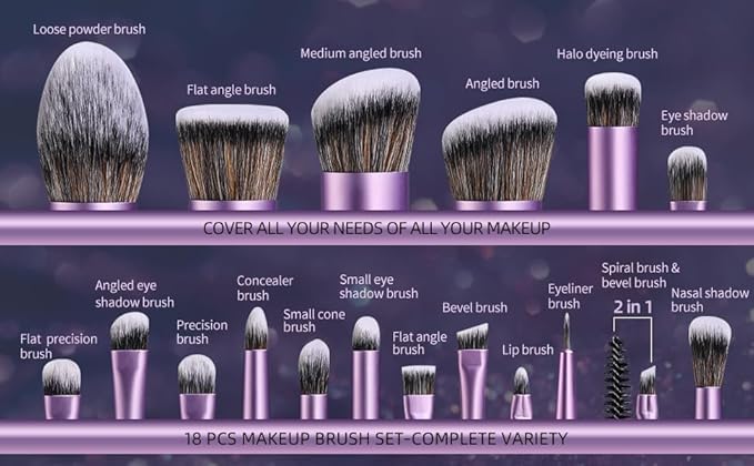 Bolgie Professional Makeup Brush Set 22 pieces