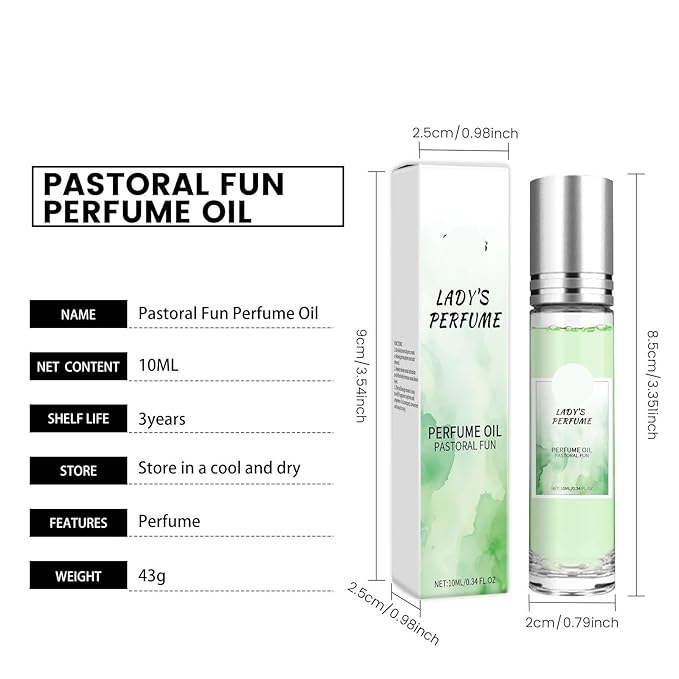 Rural Floral Fragrance Refreshing Green Roll-On Perfume - Delicate And Elegant Scent Long-Lasting Portable Fragrance For All-Day Freshness(3PCS)