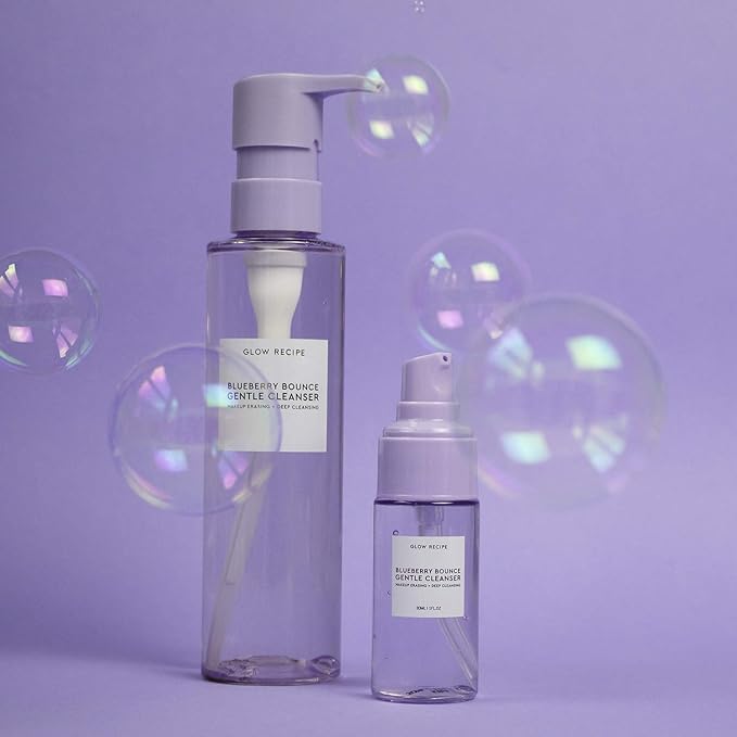 Glow Recipe Blueberry Bounce Exfoliating Face Wash - Foaming Facial Cleanser Makeup Remover &amp Clarifying Mask - Hydrating Hyaluronic Acid &amp Gentle AHA for Sensitive Skin - Korean Skincare 16