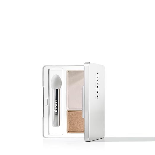 Clinique All About Shadow Duo Eye Shadow Makeup | Safe For Sensitive Eyes | Buildable + Long-Wearing Color | Smooth Easy Application | Buildable + Long-Wearing Color | Smooth Easy Application