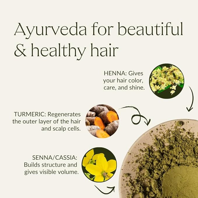 khadi HINT OF GOLD Natural Hair Color - Hair Color for shiny golden shimmer golden blonde to brilliant copper - 100% herbal &amp natural - 3.5 oz