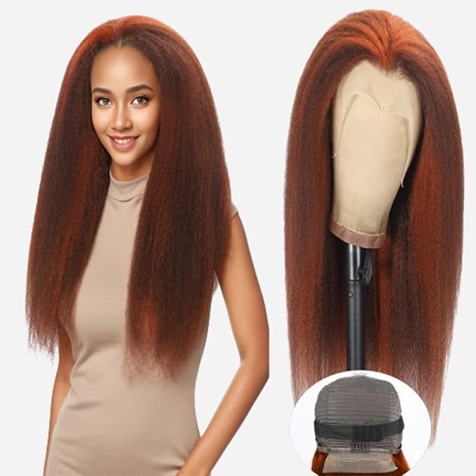 Kinkycurly Wig Human Hair 13x4 Curly Lace Front Wig Human Hair With Baby Hair Pre Plucked 4/350 Colored HD Lace Glueless Wigs Human Hair For Women 180 Density