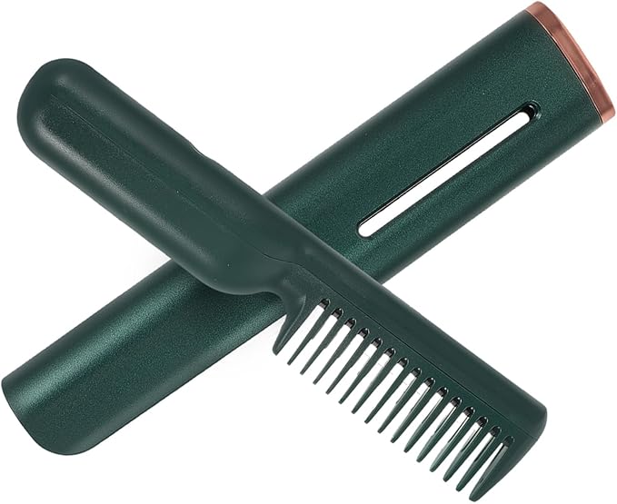 Electric Heating Comb for Hair Straightening Portable Hairstyling Tool with Quick Heat Up Compact Design for Home Travel Use for All Hair Types