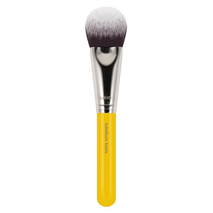Bdellium Tools Professional Makeup Brush - Studio Series 988 BDHD Phase I Large Face Foundation/Powder - With Soft Synthetic Fibers For Application &amp Blending (Yellow 1pc)