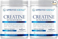 Approved Science Creatine Monohydrate Powder with BioPerine - Workout Support - 120 Servings - 5g Per Serving - Unflavored - Pack of 2 - Non-GMO Vegan