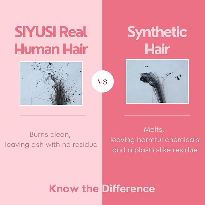 SIYUSI Kinky Straight Clip In Extensions 100% Brazilian Remy Human Hair Clip Ins Scalp-Friendly Invisible Clips Natural Black 3.52oz 7Pcs (16 Inch)