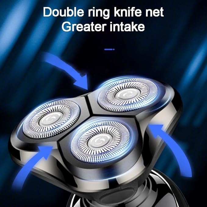 Head Shaver for Men 3 in 1 Electric Shaver Nose Hair Trimmer USB Rechargeable Portable Razor 3D Floating Blade Digital Display Shaving Beard Machine 3 in 1 Kits