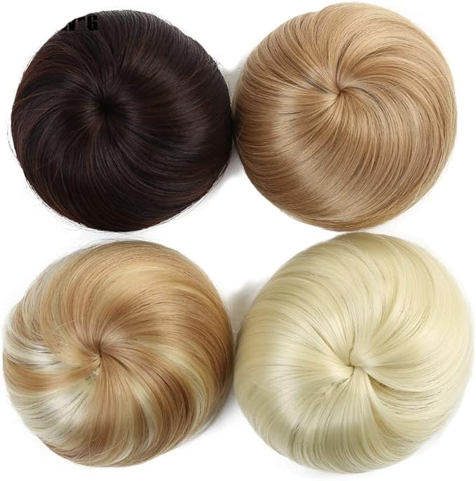 UNNS Hair Bun Clip Synthetic Fiber Hair Extensions Bun Donut Bun Wig Clip Ballet Bun Claw Clip Bun Hair Pieces Women's Hair Accessories Synthetic Hair (Color : G)