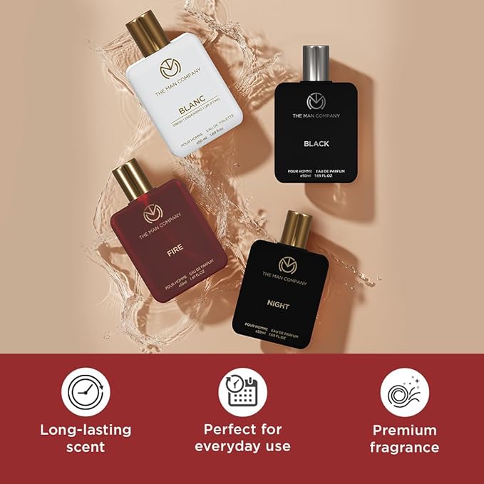 The Man Company Perfume Gift Set for Men 4 * 50ml- A Gentleman's Choice | Premium Long-Lasting EDP &amp EDT For Men | For Party Outing Office &amp Date