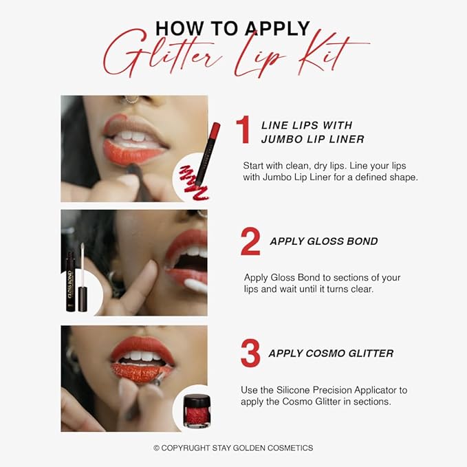 SG STAY GOLDEN COSMETICS Sweetie Glitter Lip Kit with Lip Liner