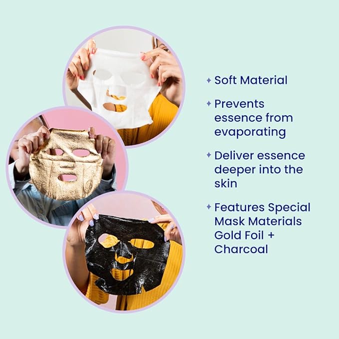 FACETORY K-Beauty Sheet Mask Gift Set ? 15 Premium Korean Face Masks in Stylish Gift Box | Hydrating Brightening &amp Soothing Skincare Variety Pack