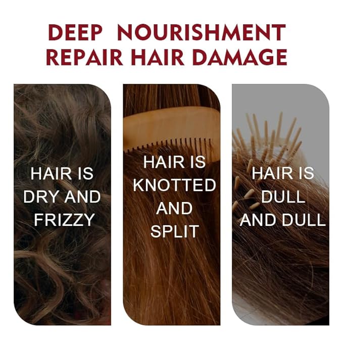 Ecolchi Collagen Hair Mask Deep Repair Conditioning Hair Treatment Argan Oil Keratin Hair Essence Mask for Dry Damaged &amp Frizzy Hair 500ml 16.9 fl oz